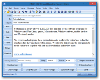 OMID SOFT Email Director Classic Edition screenshot