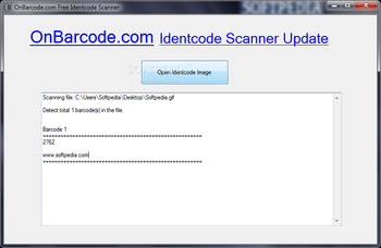 OnBarcode.com Free Identcode Scanner screenshot