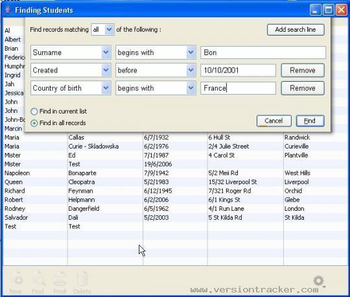 onCourse screenshot 2