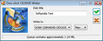 One-click CD / DVD Writer screenshot