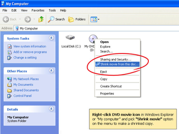 One-click DVD Shrinker screenshot