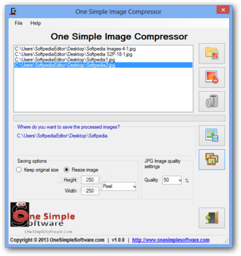 One Simple Image Compressor screenshot