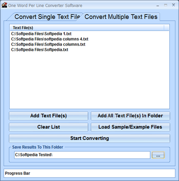 One Word Per Line Converter Software screenshot 2
