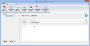 OneNote Batch Processor screenshot 2