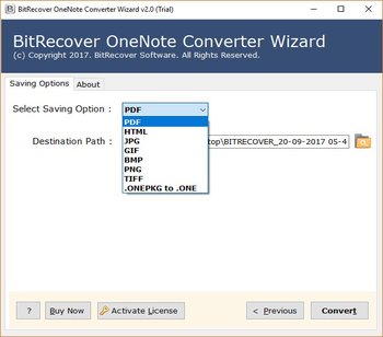 OneNote Converter Wizard screenshot 2