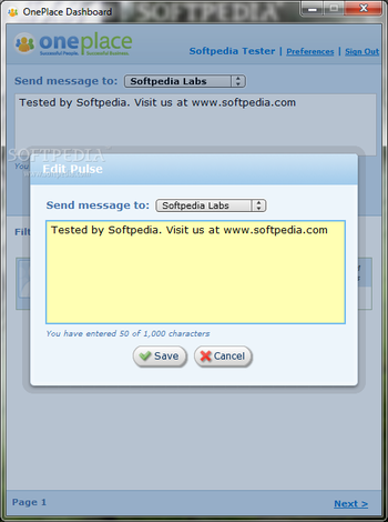 OnePlace Dashboard screenshot 2