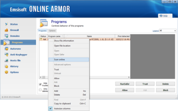 Online Armor Free screenshot 5