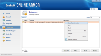 Online Armor Free screenshot 7