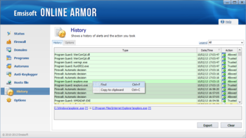 Online Armor Free screenshot 8