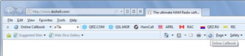 Online Callbook for Internet Explorer screenshot