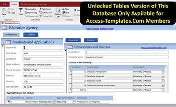 Online Class and Course Registration System for MS Access screenshot