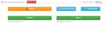 Online Clinic Management System screenshot