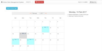 Online Clinic Management System screenshot 2