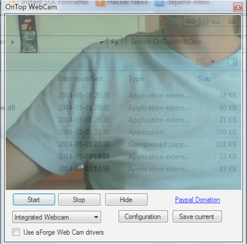 OnTopWebCam screenshot 2