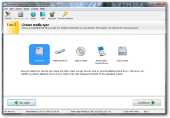 Ontrack EasyRecovery Home screenshot