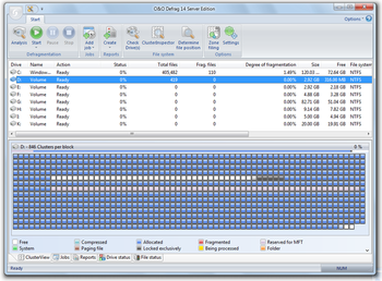 O&O Defrag 14 Server Edition screenshot 3