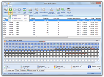 O&O Defrag Free Edition  screenshot