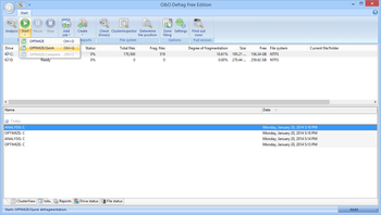 O&O Defrag Free Edition screenshot 2