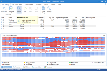 O&O Defrag Professional Edition screenshot 2