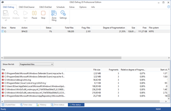 O&O Defrag Professional Edition screenshot 5