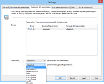 O&O Defrag Server Edition screenshot 15