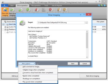 O&O DiskImage Workstation Edition screenshot 3
