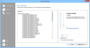 O&O SafeErase Professional screenshot 3