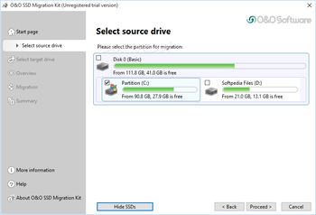O&O SSD Migration Kit screenshot 2