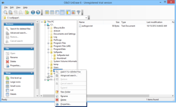 O&O UnErase screenshot