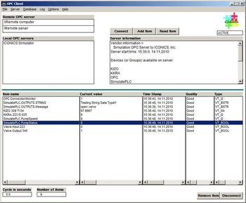 OPC Client screenshot 2