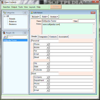 Open Contacts screenshot