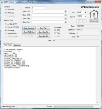 OPEN eHome - Serial Command Test Bench screenshot 2