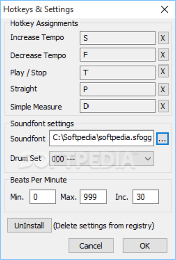 Open Metronome Bassmidi screenshot 2