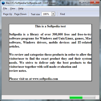 OpenDocument Viewer screenshot