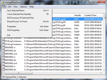 OpenedFilesView screenshot 2