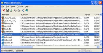 OpenedFilesView screenshot 2