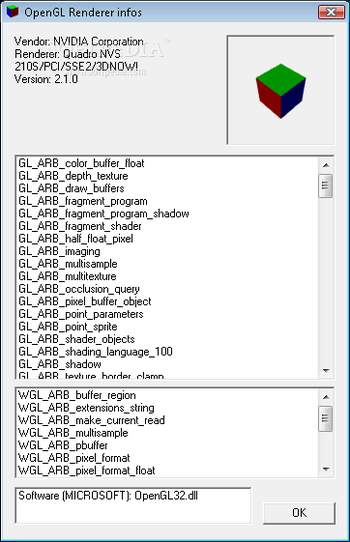 OpenGL Infos screenshot