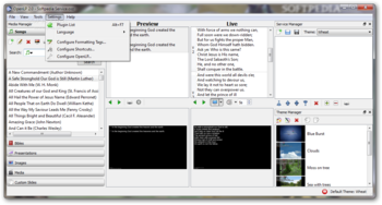 OpenLP screenshot 6