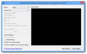 OpenNI Virtual Camera screenshot 2