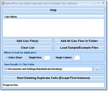 OpenOffice Calc Delete Duplicate Cells In Multiple Files Software screenshot