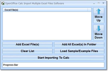 OpenOffice Calc Import Multiple Excel Files Software screenshot