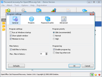 OpenOffice Calc Password Recovery screenshot 3