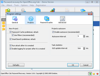 OpenOffice Calc Password Recovery screenshot 4