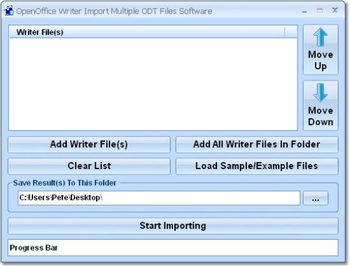 OpenOffice Writer Import Multiple ODT Files Software screenshot