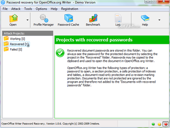 OpenOffice Writer Password Recovery screenshot 7