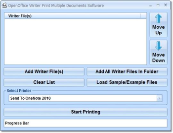 OpenOffice Writer Print Multiple Documents Software screenshot