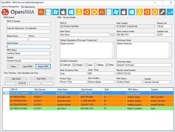 OpenRMA screenshot