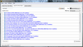 OpenSubdownloader screenshot 2