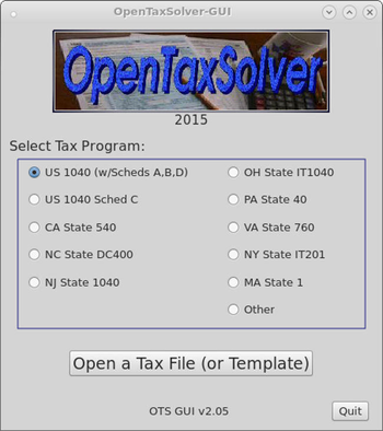 OpenTaxSolver screenshot