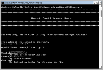 OpenXML Viewer Command Line screenshot
